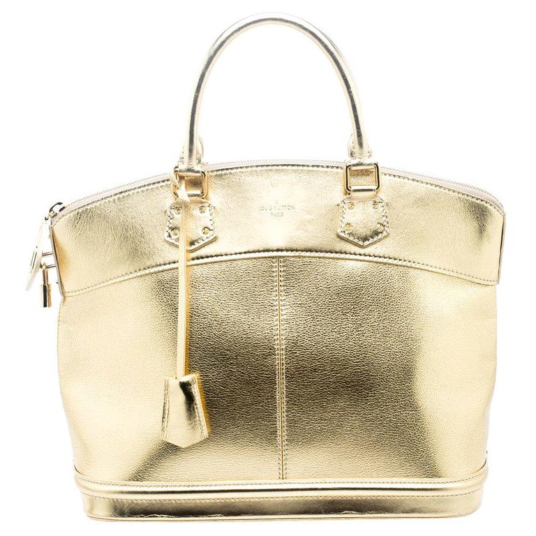 Louis Vuitton Gold Suhali Leather Lockit MM Bag For Sale at 1stDibs