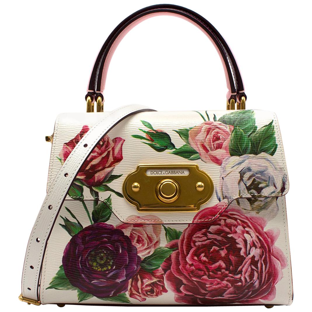 Dolce & Gabbana Small Welcome Floral Printed Bag