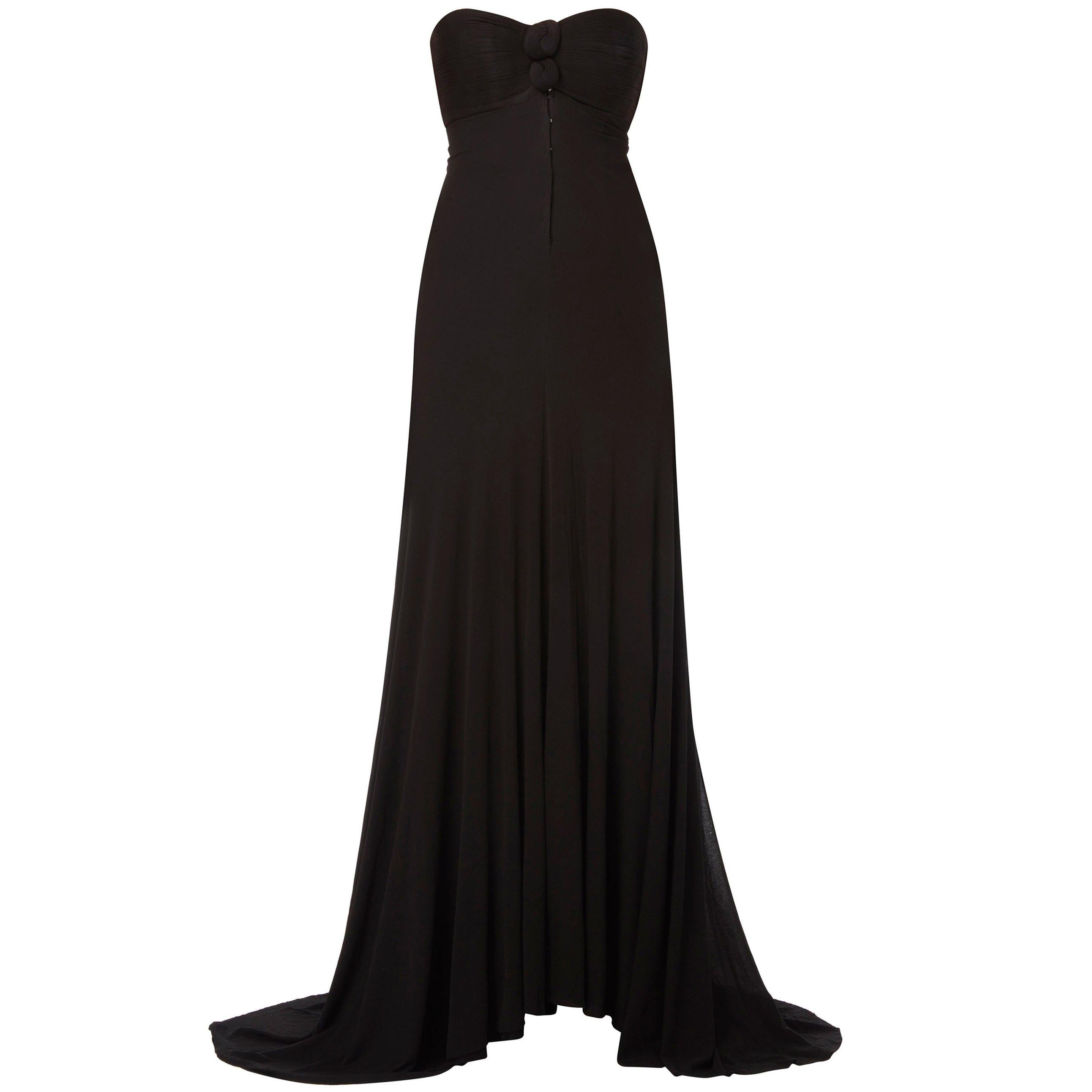 Madame Grès Haute couture black dress, Autumn/Winter 1961 im Angebot