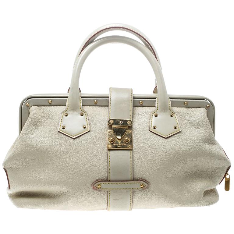 Louis Vuitton White Suhali Leather L'Ingenieux PM Bag For Sale at 1stDibs