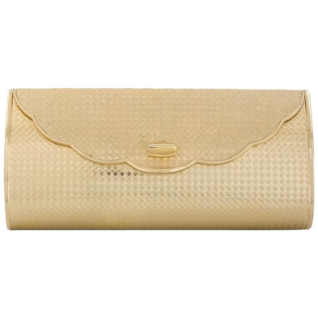 Glamour 60s Italian Gold Clutch For Sale