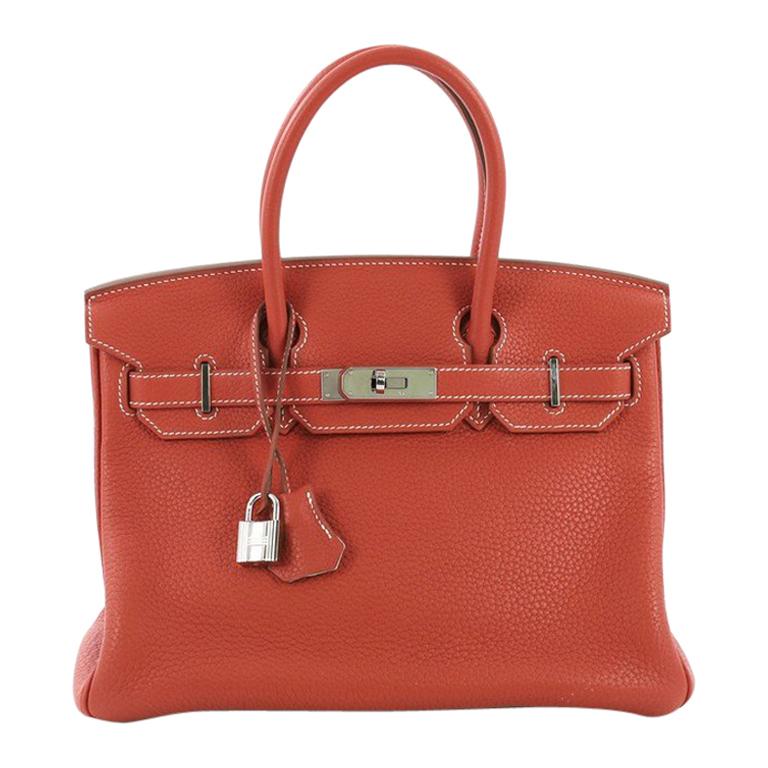 Hermes Eclat Birkin Handbag Clemence with Palladium Hardware 35