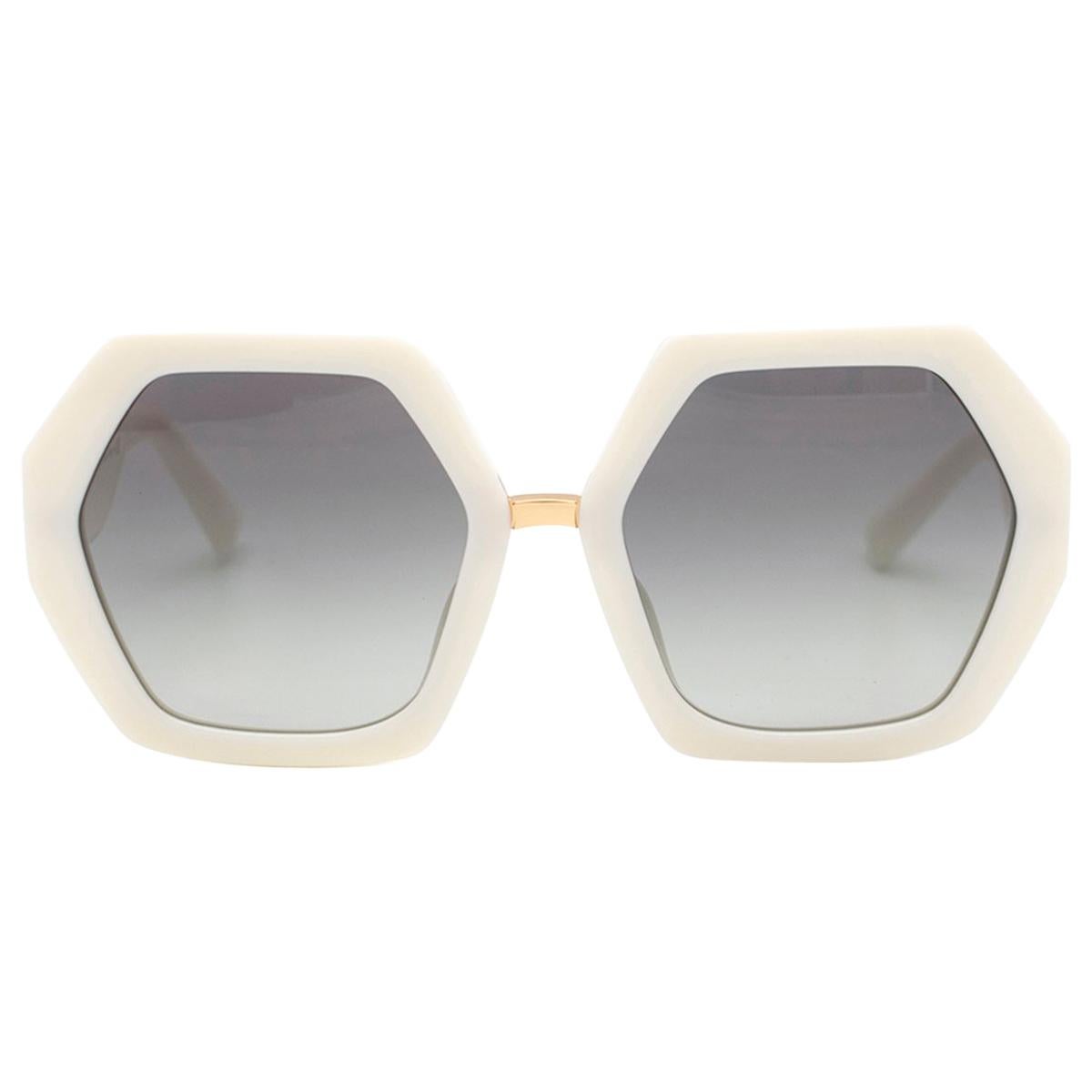 Valentino hexagon-frame acetate sunglasses For Sale