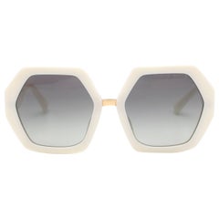 Valentino hexagon-frame acetate sunglasses