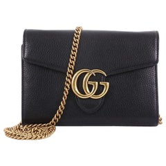 Used Gucci GG Marmont Chain Wallet Leather Mini