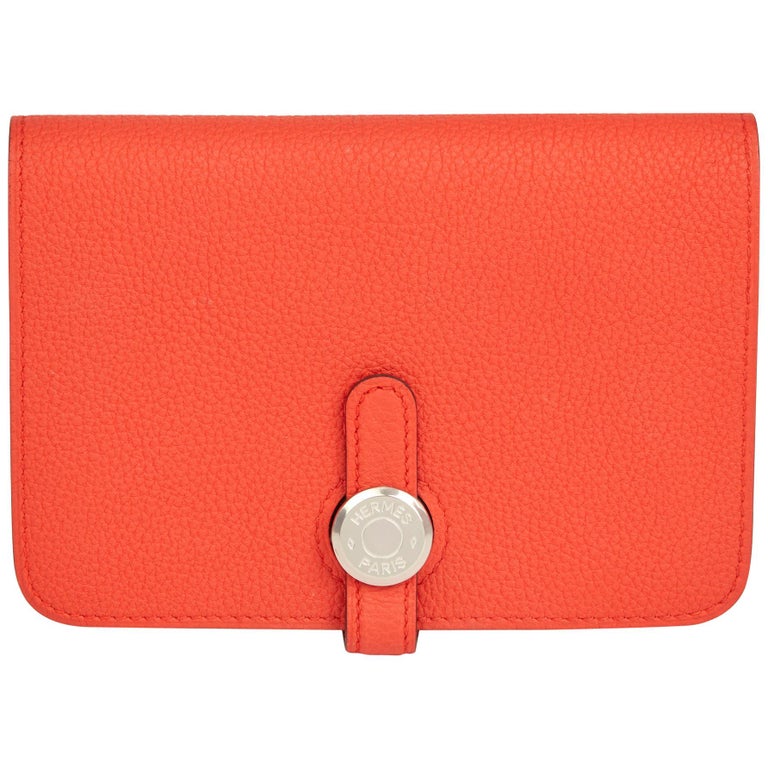 2017 Hermes Capucine Evercolor Leather Dogon Compact Wallet at 1stDibs