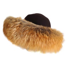1960s Kates Canada Mink Fur Trim Derby Hat