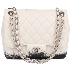 Chanel Classic Printed Lambskin Bag - black & white - NEW