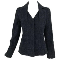 Christian Dior Boutique Grey Boucle Outside Seam Jacket