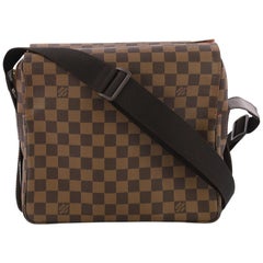 LOUIS VUITTON Damier Azur Naviglio Crossbody Messenger Bag at 1stDibs