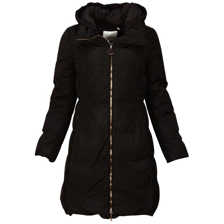 Moncler Black Renne Puffer Coat W/ Detachable Hood Sz 1/Small For Sale ...