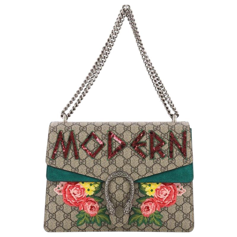 Gucci Dionysus Handbag Embellished GG Coated Canvas Medium