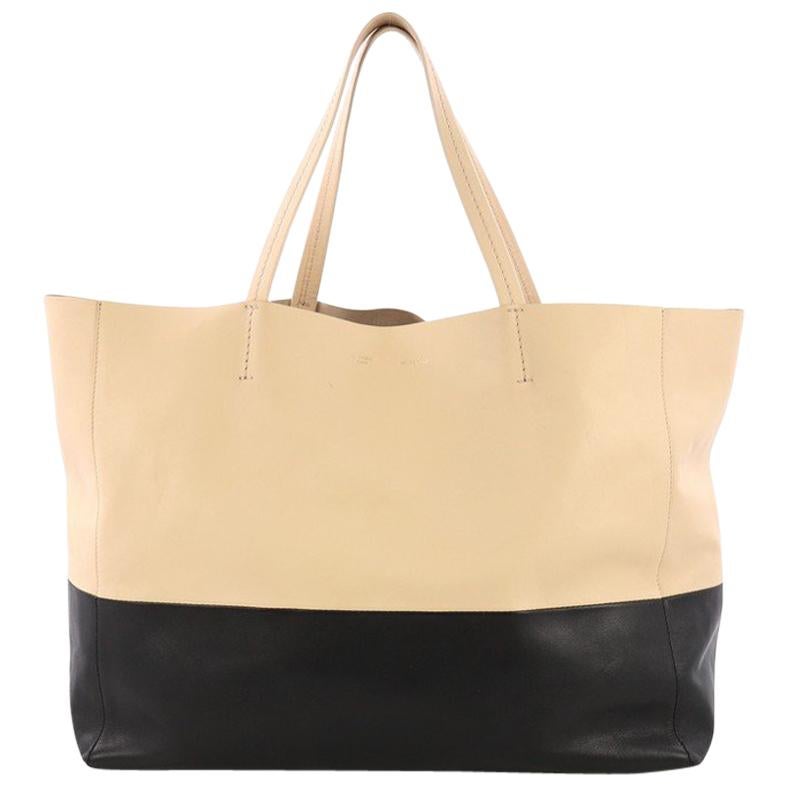 Celine Horizontal Bi-Cabas Tote Leather Large