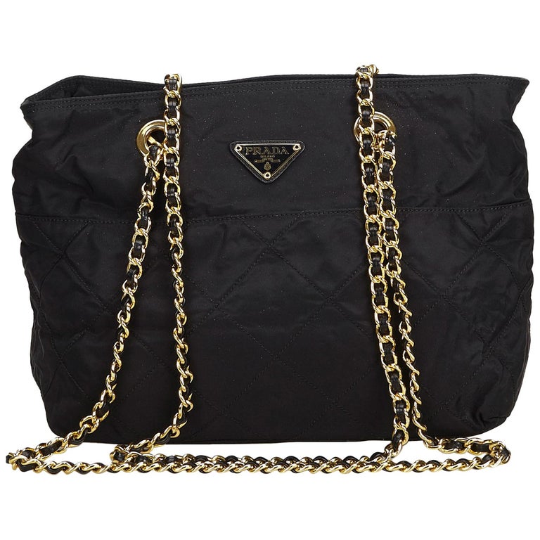 prada shoulder bag nylon with chain