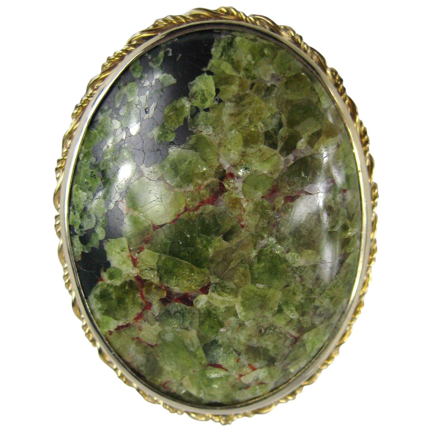 Sterling sterling Gold Wash stone Pendant Never worn
