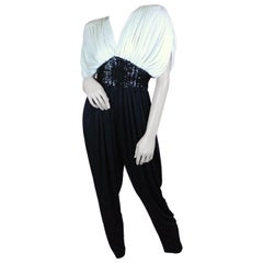 Susan Roselli for Vijack 80's Bi-colored 80's Jumpsuit size US 4