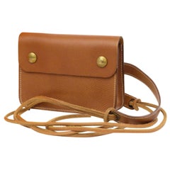 Hermès Epsom Pochette Green Bum Fanny Pack 230548 Brown Leather Shoulder Bag