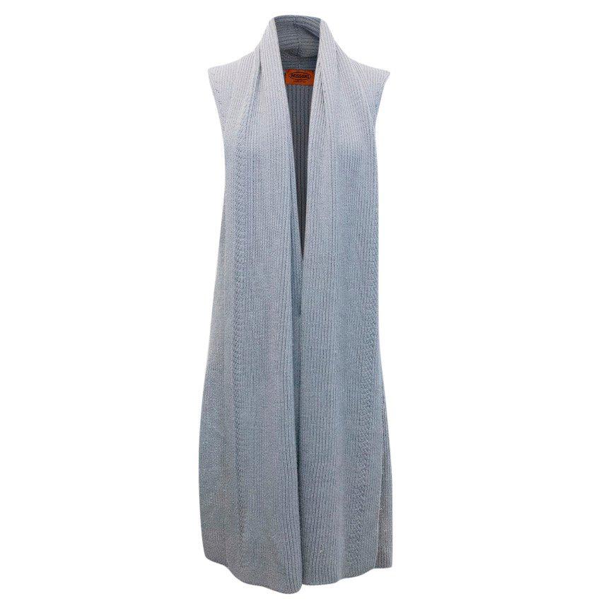 Missoni Grey Knit Sleeveless Cardigan  US 6