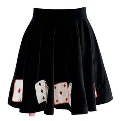 Olympia Le Tan Velvet Embellished Skater Skirt US 4