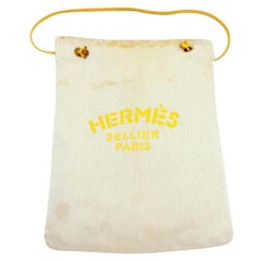 Vintage Hermès Yellow Herringbone Aline Grooming 230931 Beige Canvas Tote