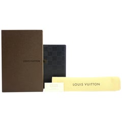 Vintage Louis Vuitton Black Damier Infini Leather Pocket Agenda Cover 5lva11617 Wallet