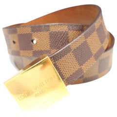Vintage Louis Vuitton Brown Damier Ebene Classic 230986 Belt