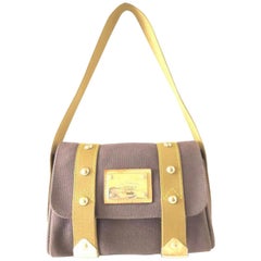 Louis Vuitton Dark Khaki Antigua Besace Pm 231327 Brown Canvas Shoulder Bag