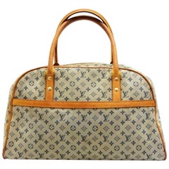 Louis Vuitton Marie Monogram Mini Lin 231082 Blue Canvas Satchel