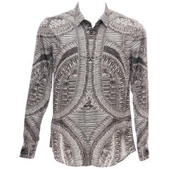 Alexander McQueen Men's Runway Cotton Skeleton Print Shirt, Fall 2010