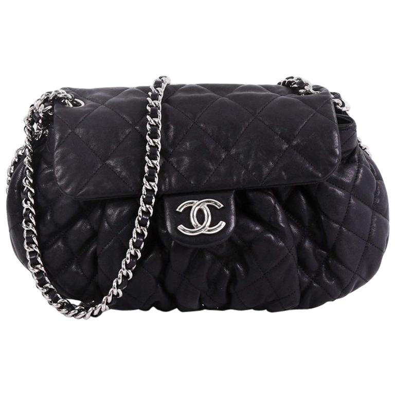 Chanel Chain Around Flap Bag Quilted Leather Medium at 1stDibs
