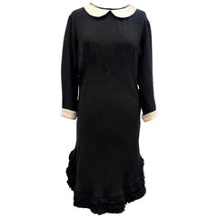 Rochas Black Silk Dress US 10