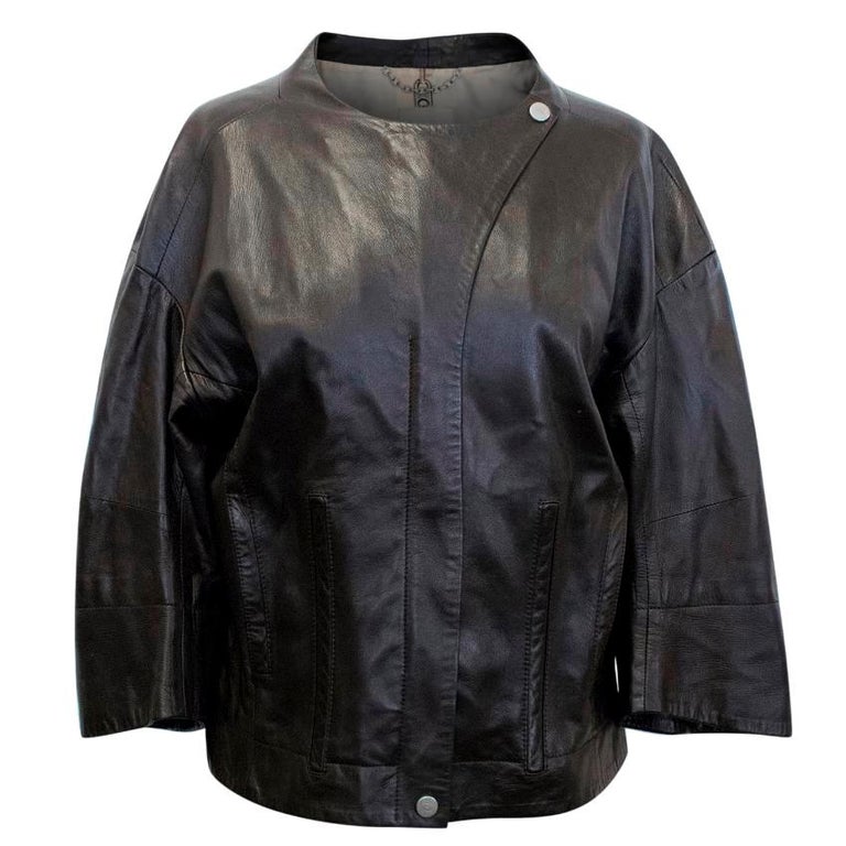 Celine Brown Leather Jacket US 8 at 1stdibs