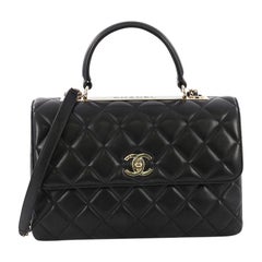 Chanel Trendy CC Top Handle Tasche gesteppt Lammfell Medium