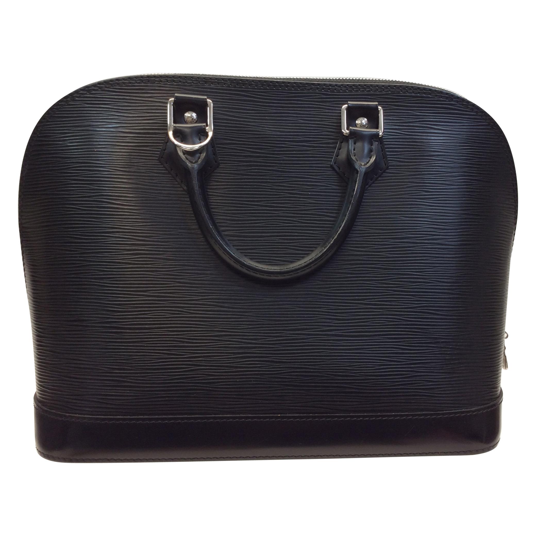Louis Vuitton Black Epi Alma Handbag For Sale