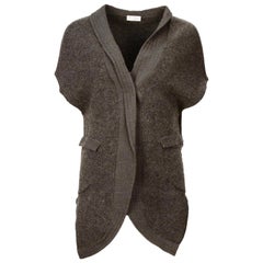 brunello cucinelli knit sweater grey sz sleeveless