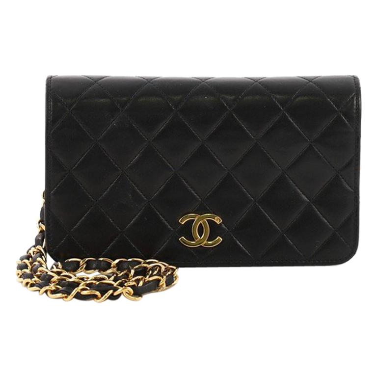 Chanel Vintage 3 Way Full Flap Bag Quilted Lambskin Mini