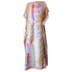 1970s Averardo Bessi Floral Silk Kaftan