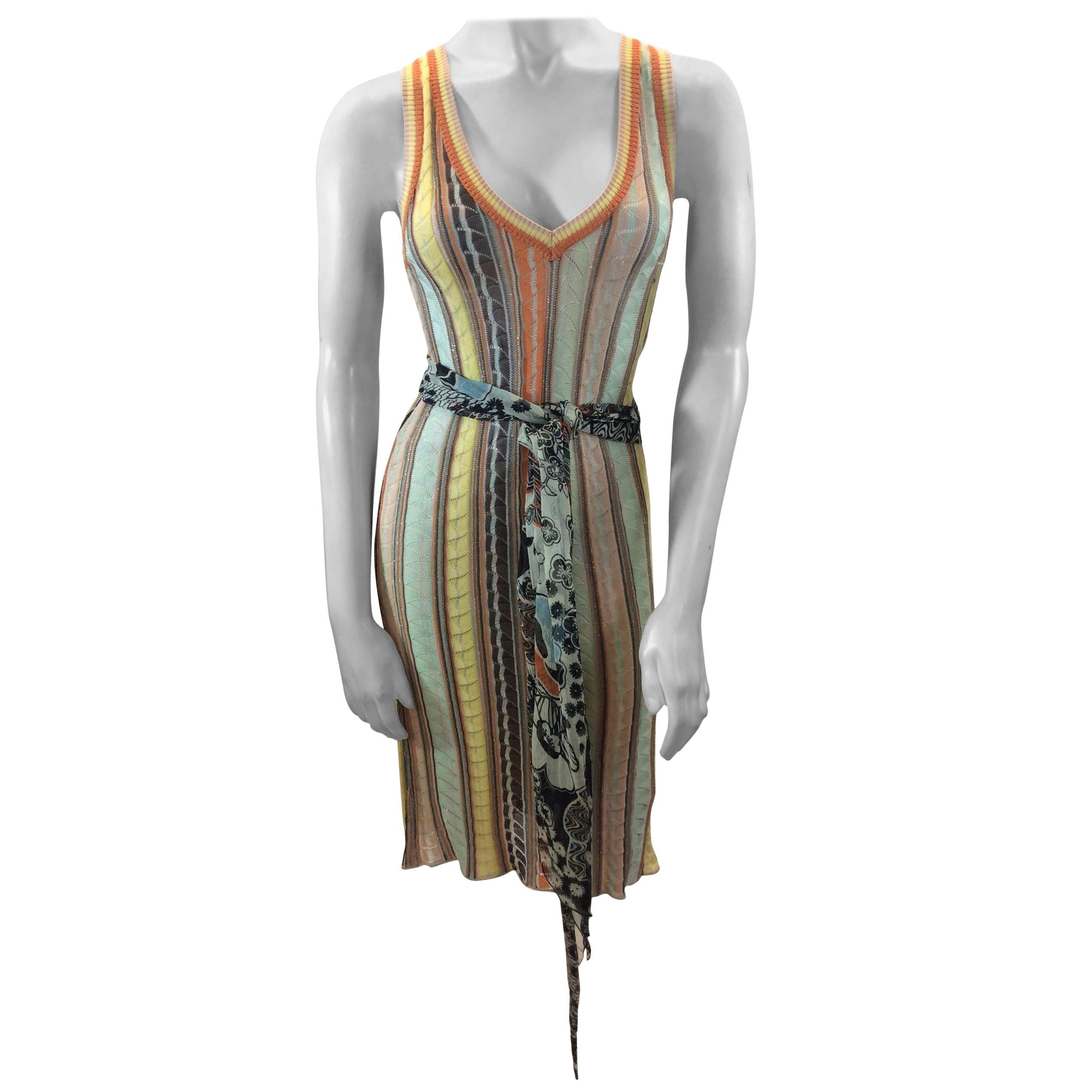 Missoni Multi- Color Stripe Dress For Sale