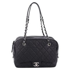 Chanel Camera Case Flap Bag Quilted Caviar Medium