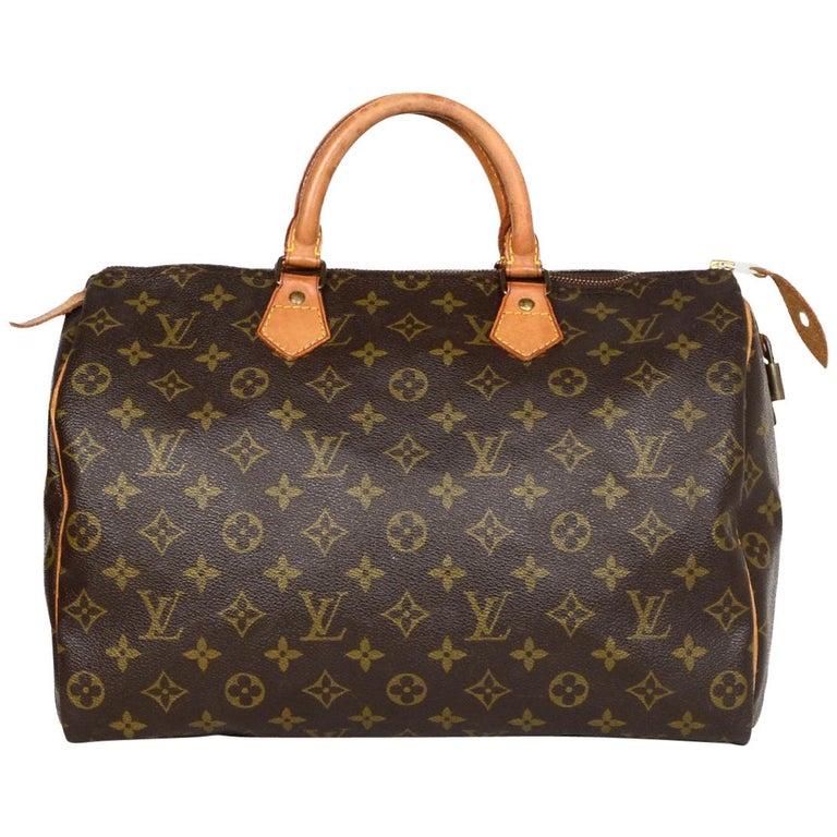 Louis Vuitton Vtg '90s LV Monogram Canvas Speedy 35 Top Handle Bag