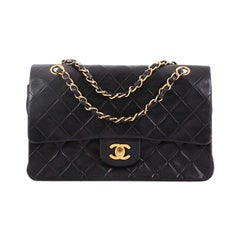 Chanel Vintage Classic Double Flap Bag Quilted Lambskin Medium