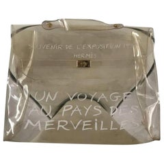 Hermès Kelly Souvenir 1997 Translucent Clear 229145 White Vinyl Satchel