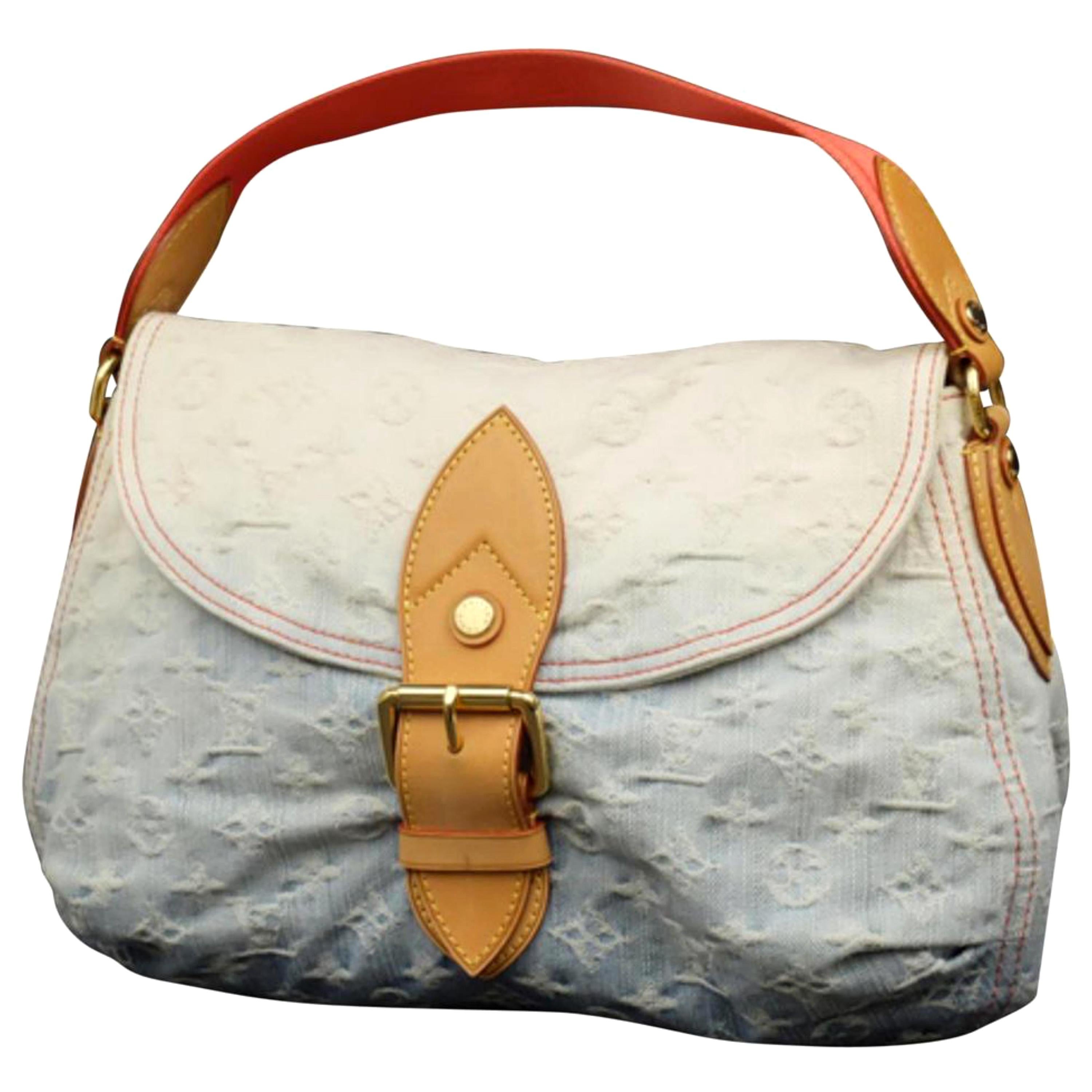 Louis Vuitton (Limited) Monogram Sunray 228744 Blue Denim Shoulder Bag
