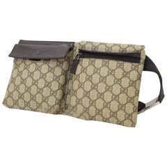 Gucci Monogram Gg Supreme Fanny Pack Waist Pouch 228795  Cross Body Bag