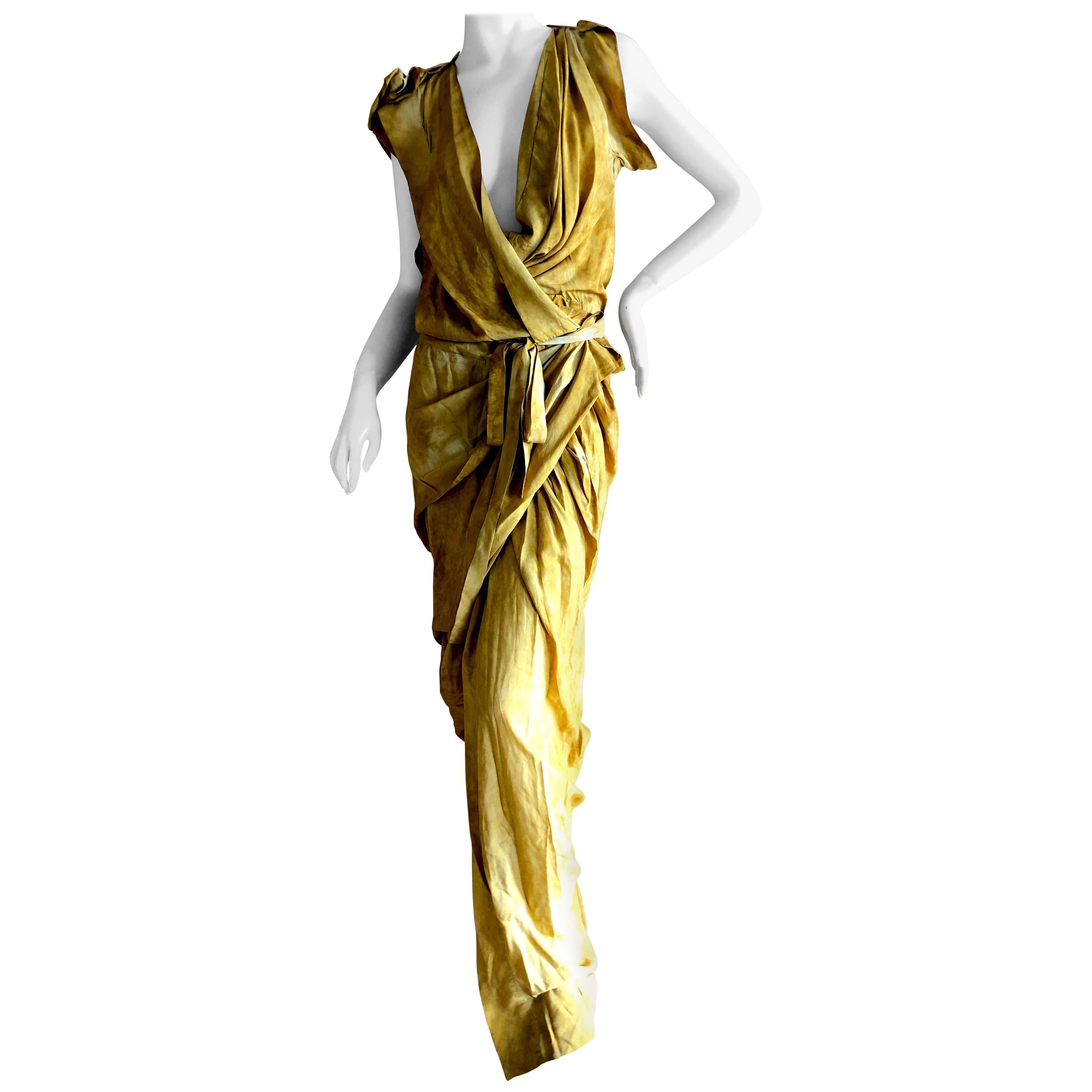 Vivienne Westwood 2012 Gold Label Draped Goddess Dress New with Tags For Sale