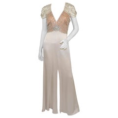 Jenny Packham Champagne Embellished Gown