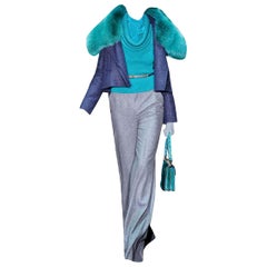 Nuovo Gucci 90th Anniversary Wool & Cashmere Runway Pants A/I 2011 Sz 40