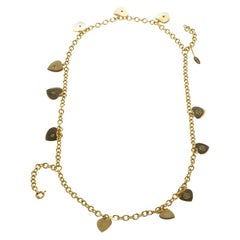 Roberto Cavalli Heart Multichain Gold Tone Necklace