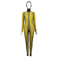 Retro Jean Paul Gaultier Yellow and Purple Cyberdots Jumpsuit,  AW95, Size S/M