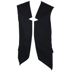 Raf Simons Black Cotton Vest, SS09, Size 50 Italian